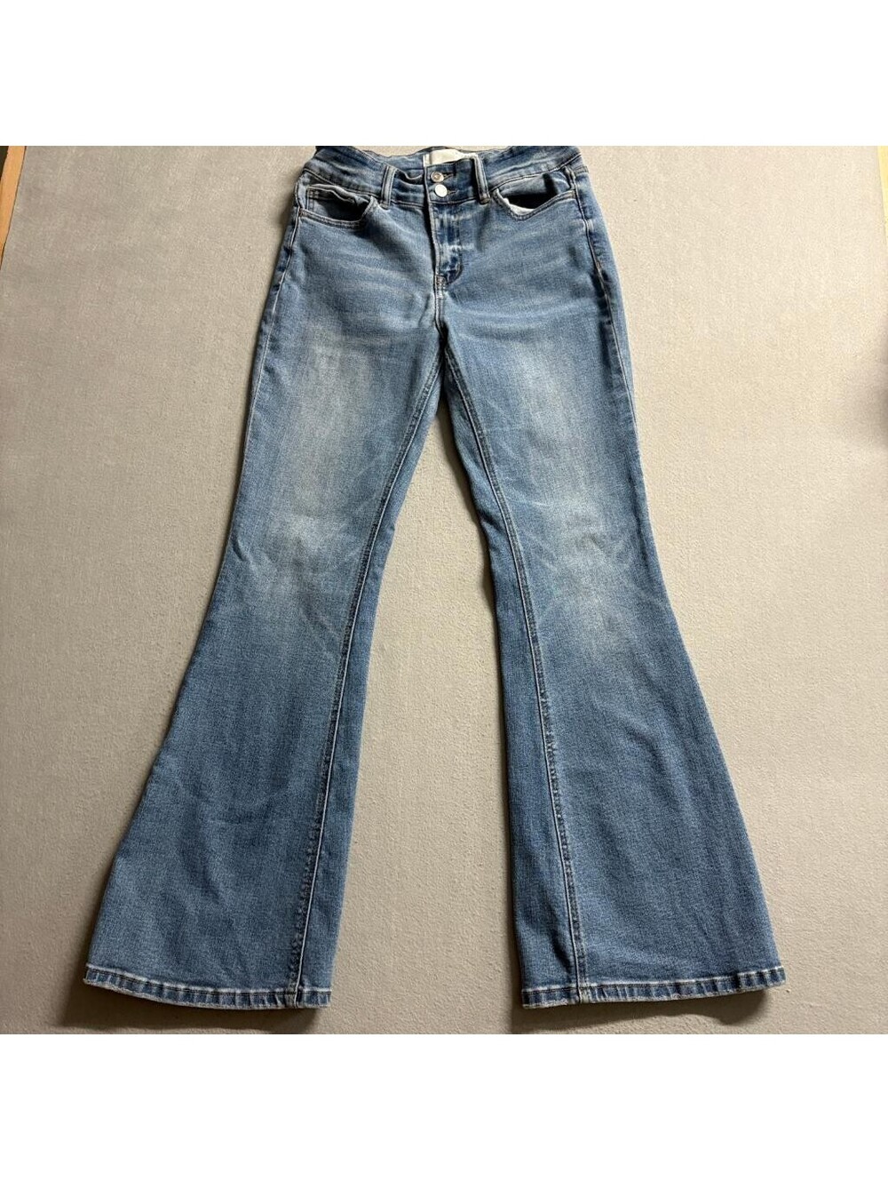 Bridge by Gly High Rise Flare Jeans Womens Size 29 Blue Denim Stretch BG5733R